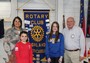 Sarah Holbrooks, assistant principal of Highlands School and Rotary Past President Tom Graham welcome this month's students of the month.